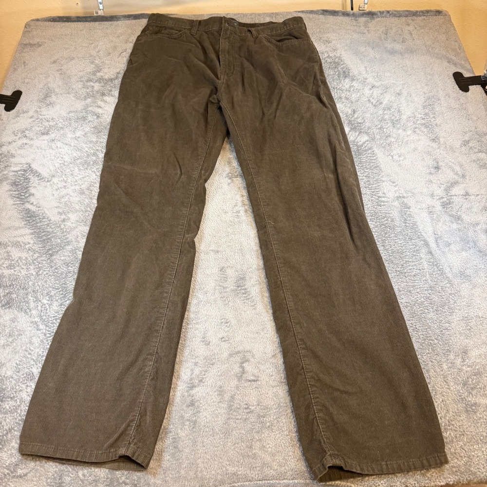 Eddie Bauer Mens 36x34 Corduroy Pants Brown Straight Leg Outdoor Casual 36 x 34